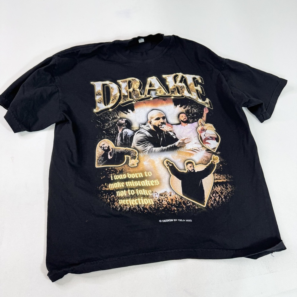 Drake Shirt Mens Large Black Graphic Rap Hip Hop Tee‎ Los Angeles Apparel